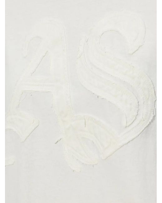 AllSaints White Insignia Etta Logo-Appliqué T-Shirt