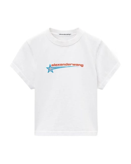 Alexander Wang White Shrunken T-Shirt