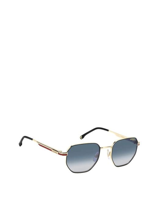 Carrera Blue Striped Geometric-Frame Sunglasses for men