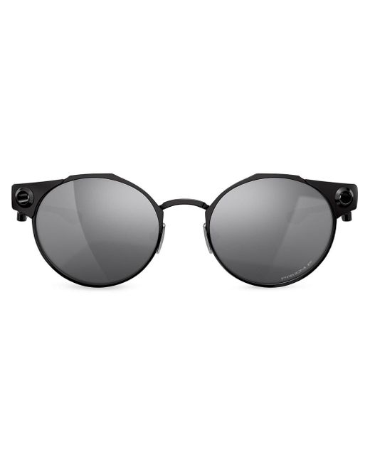 Oakley Black Deadbolt Round-frame Sunglasses