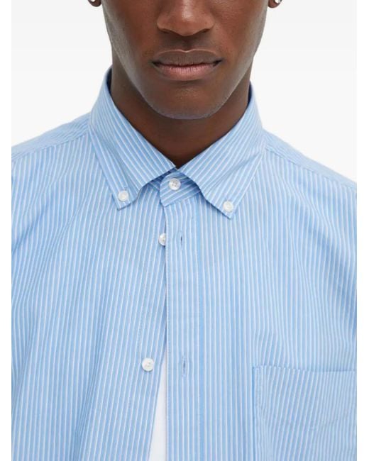 Les Deux Blue Striped-Pattern Shirt for men