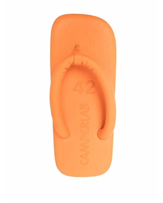 CAMPERLAB Orange Sandales Matelassées À Bout Ouvert for men