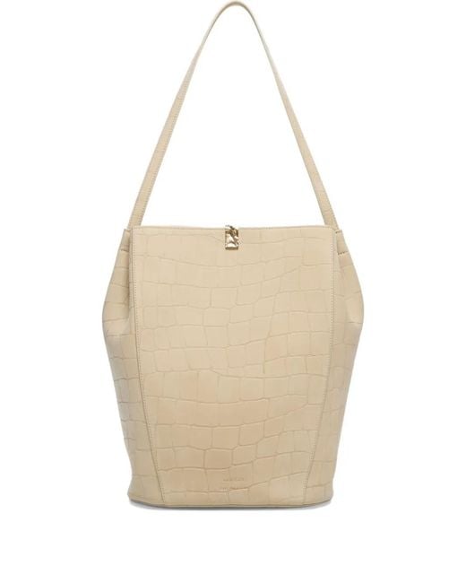 Loulou de Saison Natural Audrey Embossed Shoulder Bag