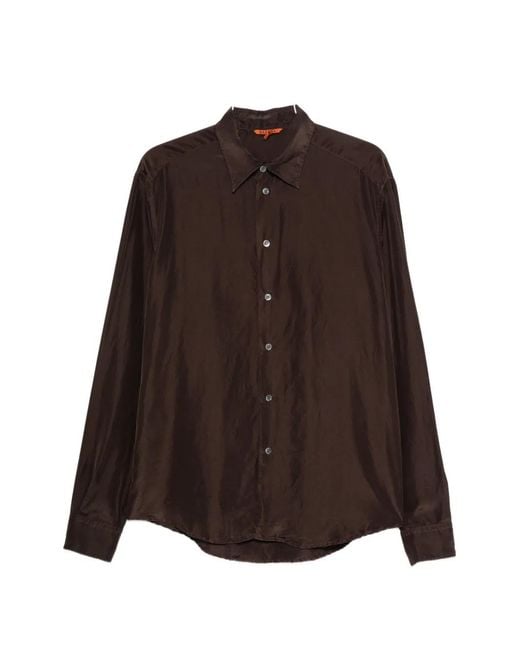 Barena Brown Maridola Long-Sleeve Button-Down Shirt for men
