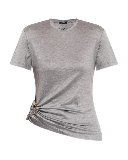 Versace Gray Medusa-Pin T-Shirt