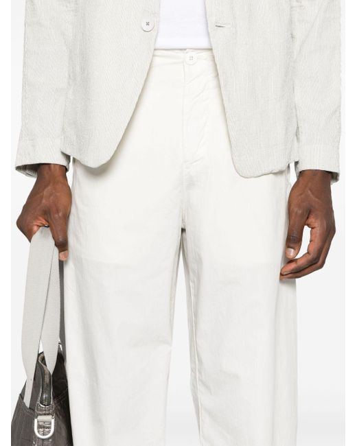 Transit White Logo-tape Straight-leg Trousers for men