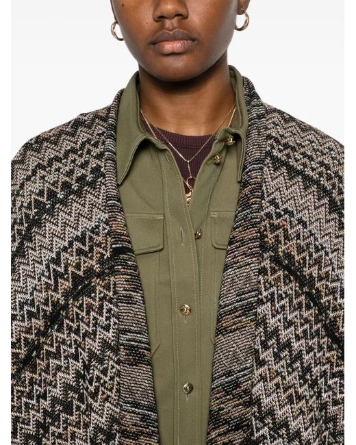 Missoni Gray Cape Mit Zickzackmuster