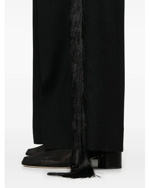 Carven Black Frined Trousers