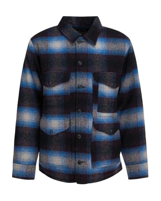 Filson Blue Manteau À Carreaux for men