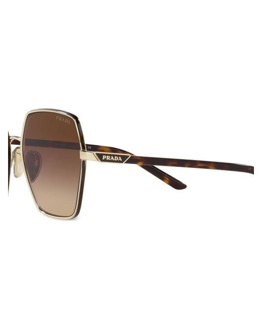 Prada Metallic Pr 56Ys Oversize-Frame Sunglasses