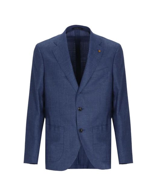 Latorre Blue Pin-Detail Single-Breasted Blazer for men