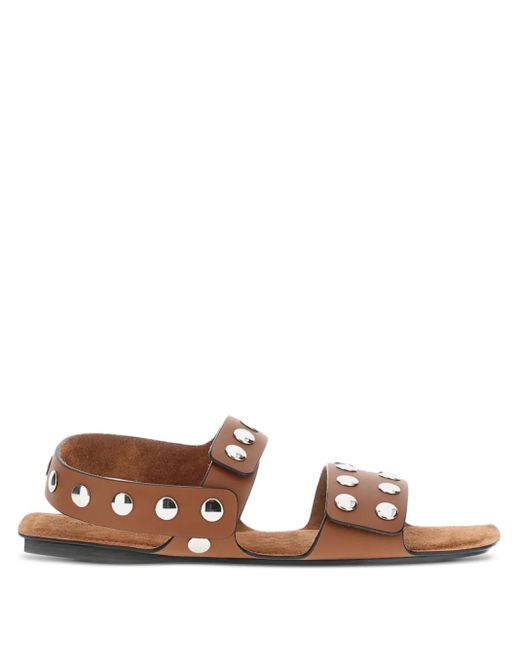 Khaite Brown Boden Flat Sandals