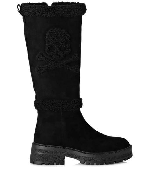 Philipp Plein Black Skull & Bones Stiefel