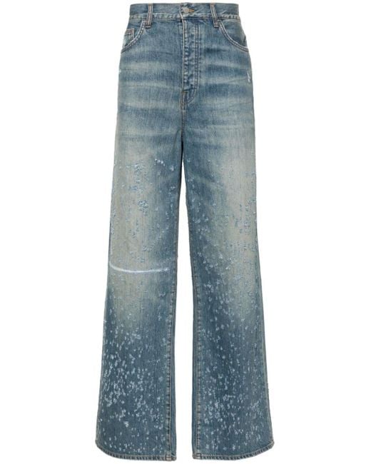 Amiri Halbhohe Shotgun Straight-Leg-Jeans in Blue für Herren
