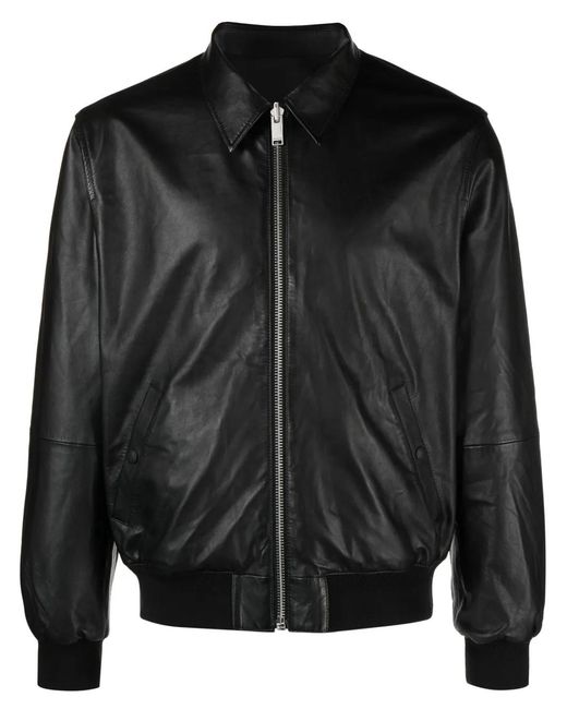 Zadig & Voltaire Black Mate Leather Jacket for men