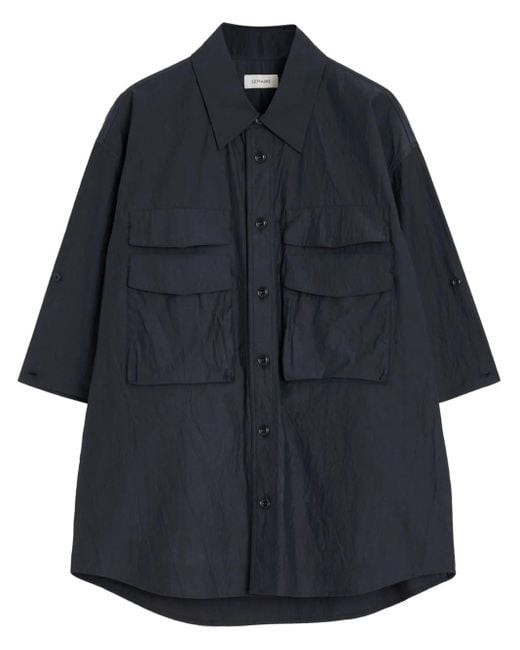 Camisa con botones Lemaire de hombre de color Blue