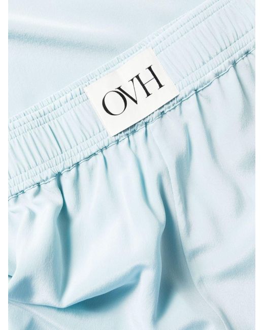 Olivia Von Halle Blue Alabama Silk Pajama Set