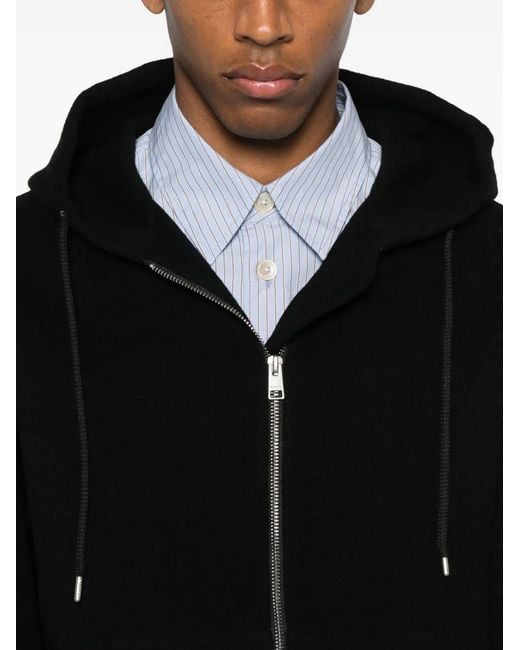 Sandro Black Hooded-Neck Jacket for men
