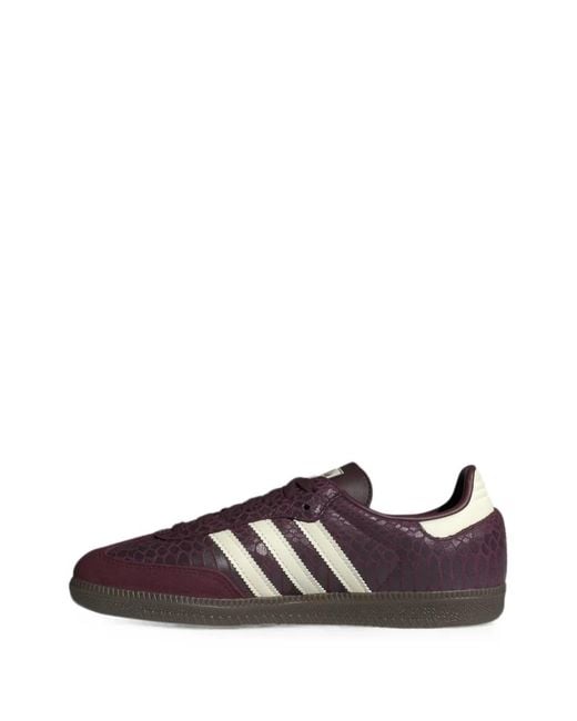 Adidas Purple Samba Snakeskin-Effect Sneakers