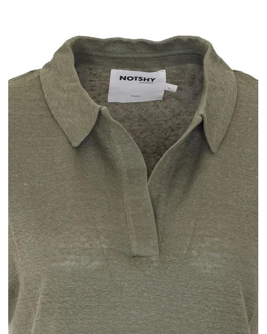 Not Shy Green Valentina V-Neck T-Shirt
