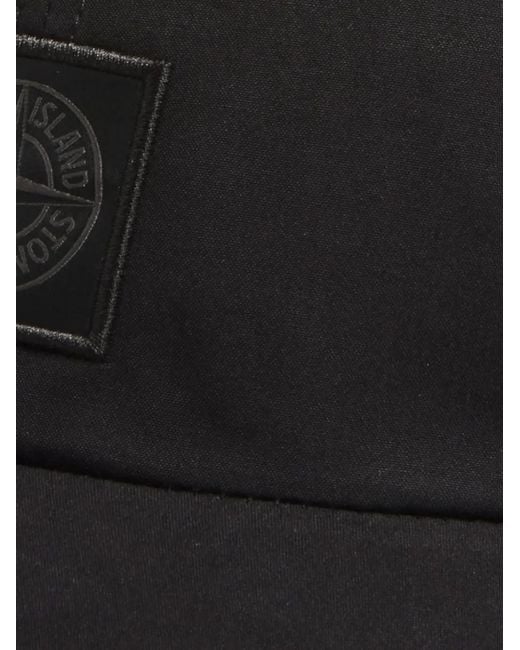 Stone Island Black Logo-Patch Baseball Cap for men