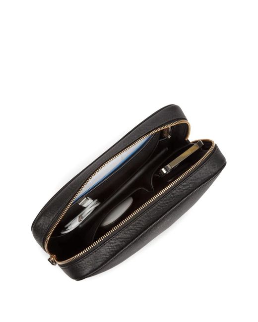 Smythson Black Organiser Tech Pouch