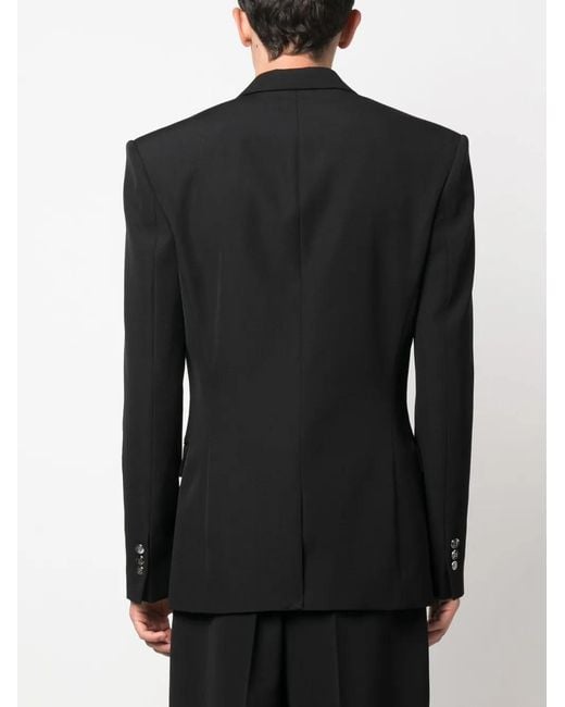 Balmain Black Single-Breasted Wool Blazer for men