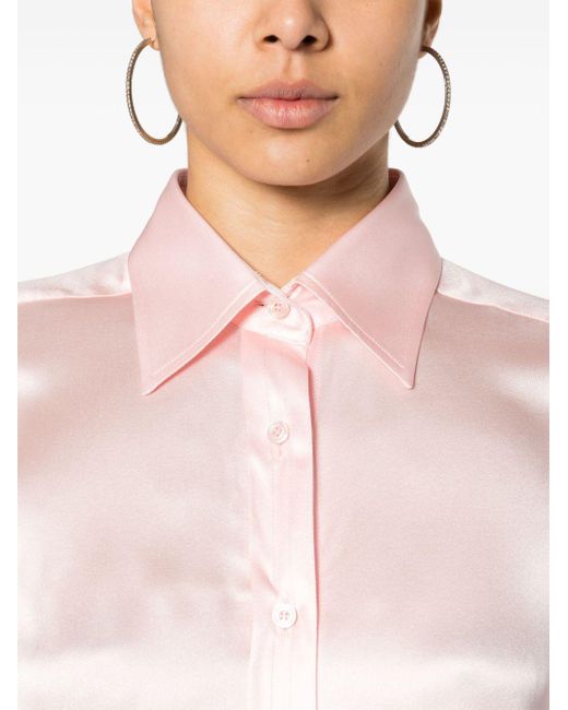 Camisa de seda Tom Ford de color Pink