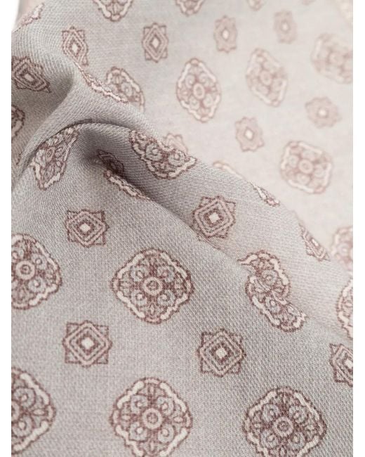 Eleventy Natural Patterned Pocket Square for men