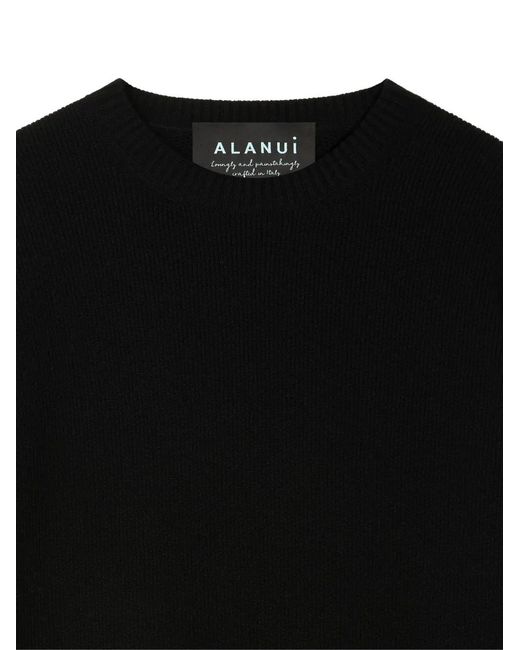 Alanui Black A Finest Knit Crew-Neck T-Shirt