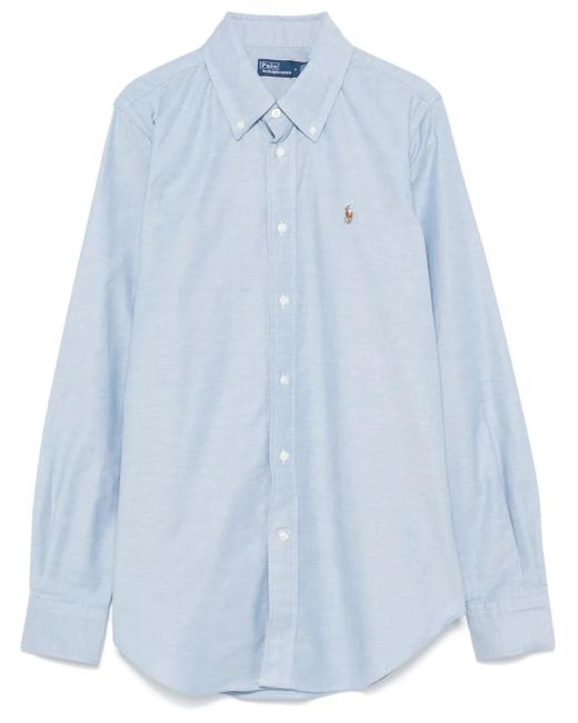 Camicia Con Colletto Button-Down di Polo Ralph Lauren in Blue