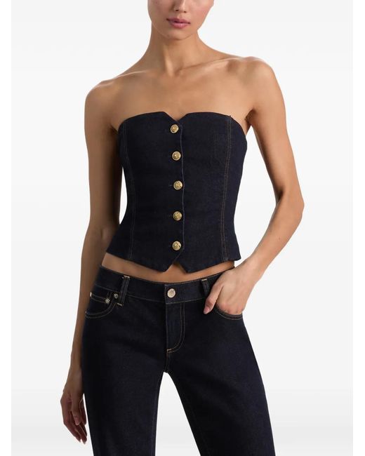 Alice + Olivia Blue Kelcey Strapless Vest