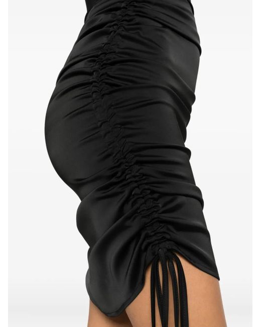 RHIZOME Women's Black Martini Ruched Mini Dress RHIZOME Women's Black Martini Ruched Mini Dress