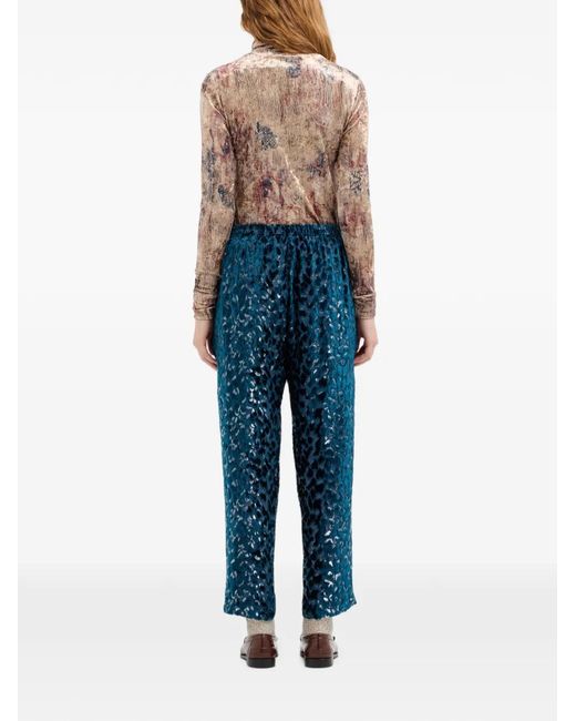 Pierre Louis Mascia Blue Vepelwon Straight-Leg Trousers