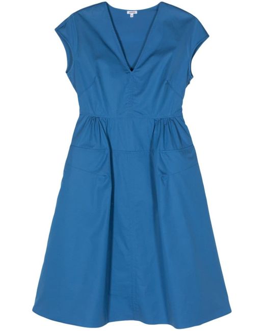 Aspesi Midi-jurk Met V-hals in het Blue