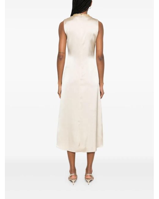 Sandro Natural Rhinestone Midi Dress