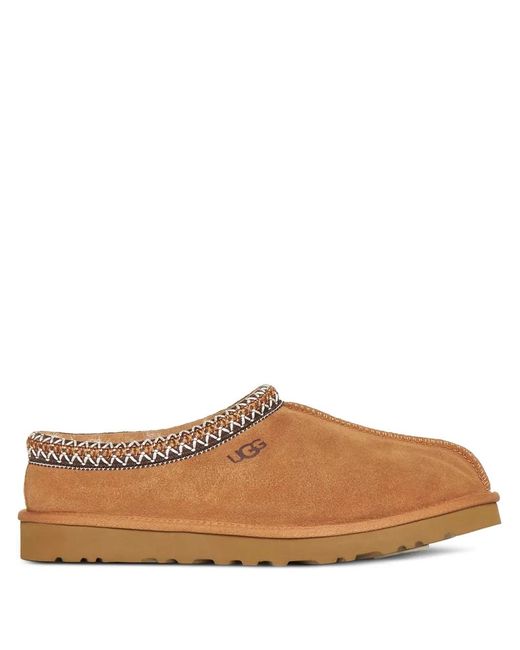 Ugg Brown Suede Stitched Slippers for men