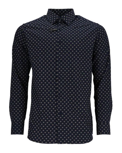 Scotch & Soda Overhemd Met Bloemenprint in het Blue voor heren