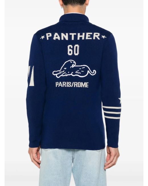 メンズ Valentino Garavani ロゴ カーディガン Blue