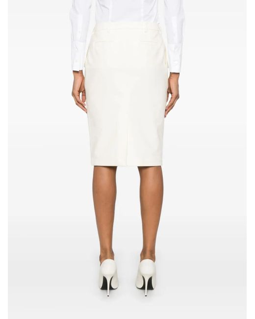 Falda Midi Con Bolsillos De Parche Tom Ford de color Natural