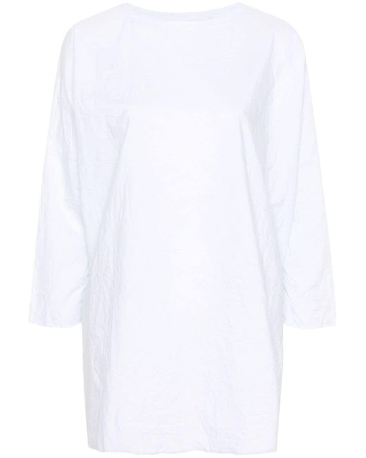 Daniela Gregis White T-Shirt mit unbearbeitetem Saum