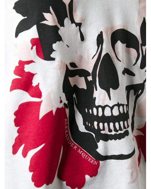Alexander McQueen フローラル柄 Tシャツ White