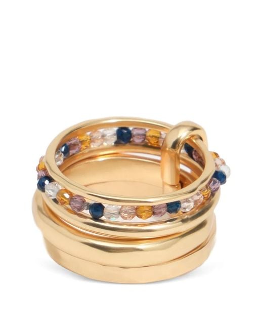 Bimba Y Lola Natural Tone Textured Ring