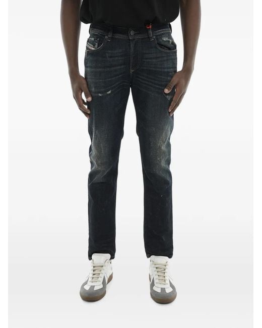 DIESEL Black 1979 Sleenker Whiskered Jeans for men