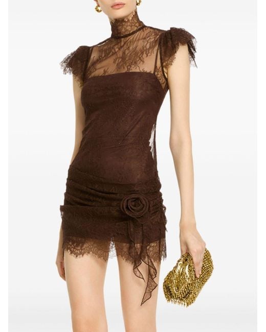 De La Vali Silentium Mini Dress in Brown | Lyst De La Vali Silentium Mini Dress in Brown | Lyst
