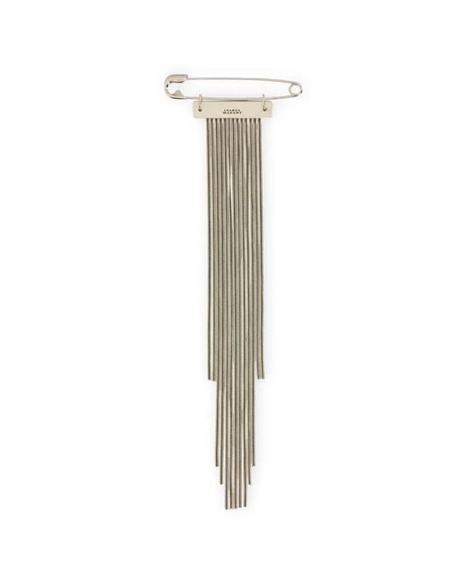 Isabel Marant White Logo-Detail Brooch
