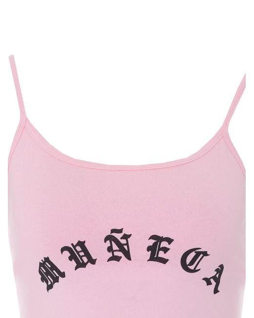 Willy Chavarria Pink Cholita Gothic-Print Tank Top