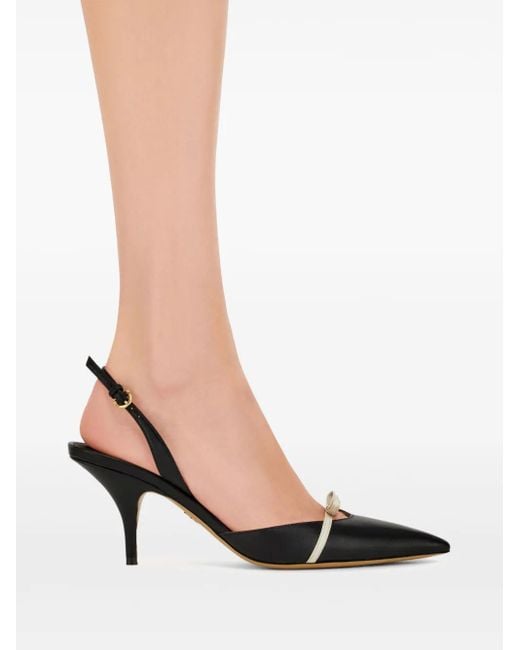 Ferragamo Metallic Mini Bow Slingbacks