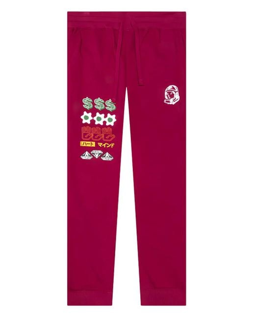 BBCICECREAM Red Graphic-Print Track Pants for men
