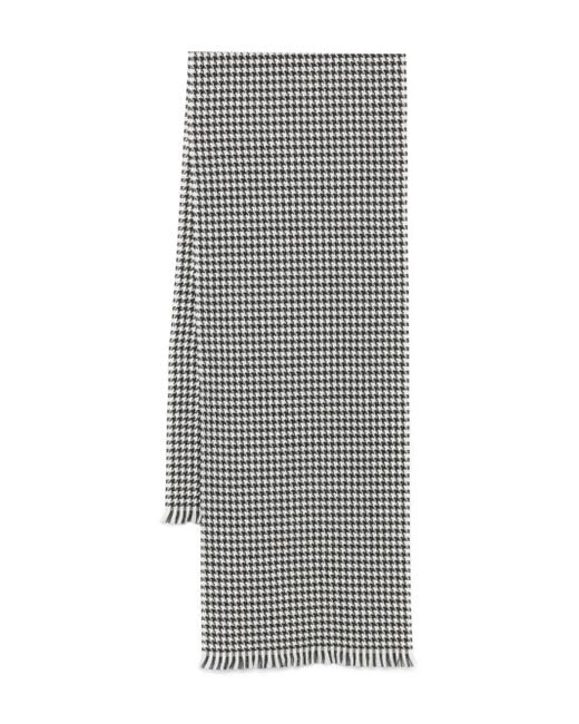 Tom Ford Gray Houndstooth-Pattern Scarf for men